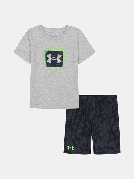 Under Armour Chlapčenský set Under Armour UA PRINTED SS SHORT SET-GRY