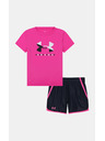Under Armour Dievčenský set Under Armour UA LOGO WOVEN SHORT SET-PNK