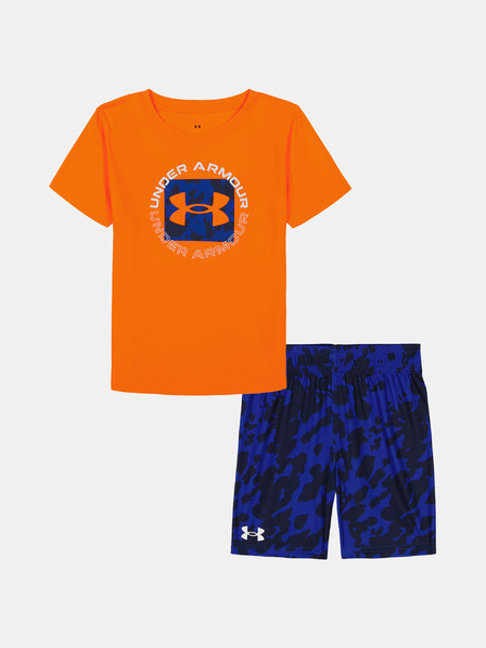 Under Armour Chlapčenský set Under Armour UA TECH PRINTED SS SHORT SET-ORG