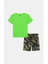 Under Armour Chlapčenský set Under Armour UA TECH PRINTED SS SHORT SET-GRN
