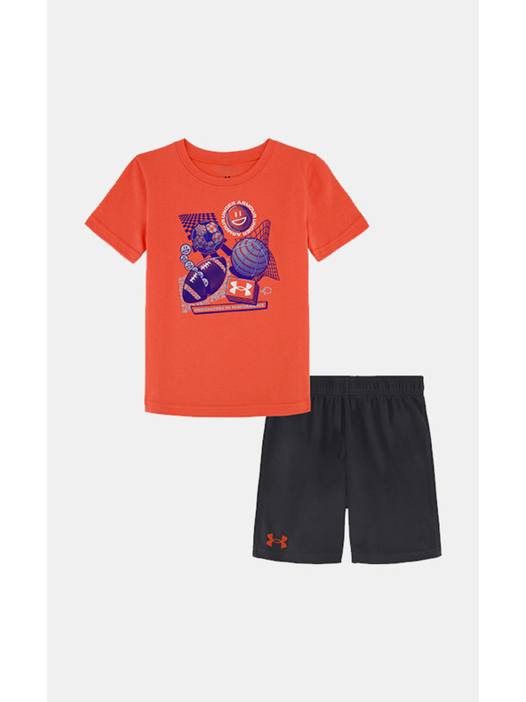Under Armour Chlapčenský set Under Armour UA MULTI SPORT SS SHORT SET-RED
