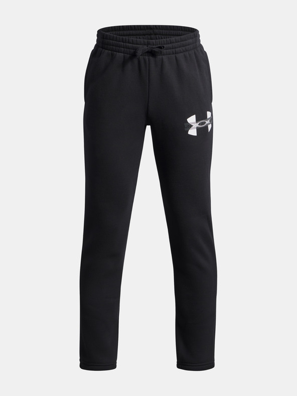 Under Armour Chlapčenské tepláky Under Armour UA Rival Flc Cblck Grphc Jgr-BLK