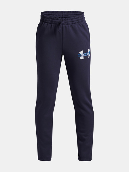 Under Armour Chlapčenské tepláky Under Armour UA Rival Flc Cblck Grphc Jgr-BLU