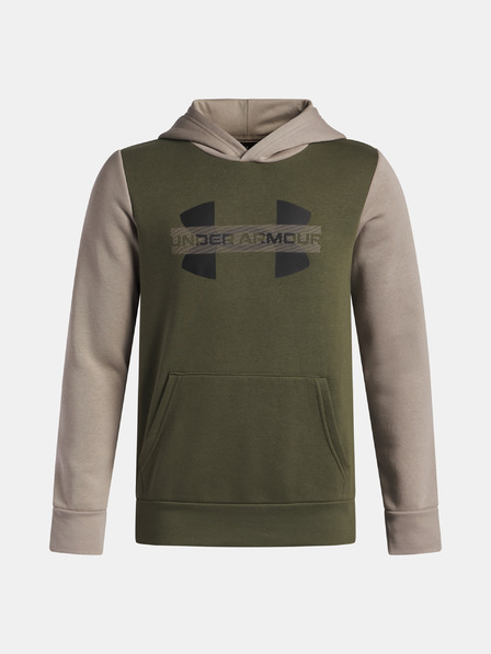 Under Armour Chlapčenská mikina Under Armour UA Rival Flc Cblck Grphc HD-GRN
