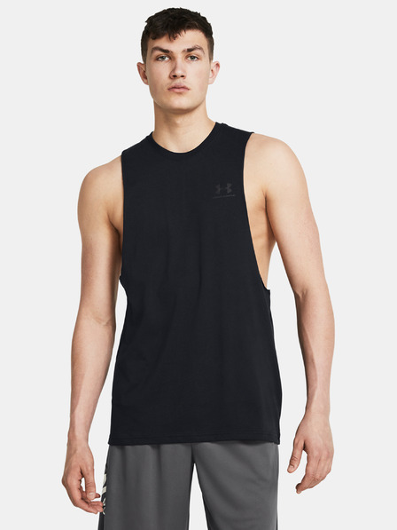 Under Armour Pánske tielko Under Armour UA LEFT CHEST CUT OFF TANK-BLK