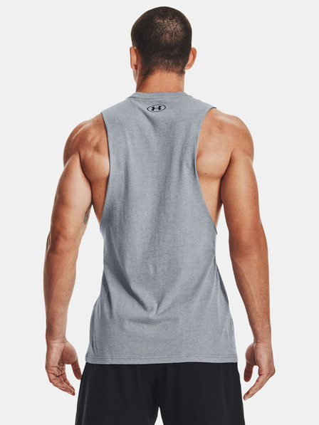 Under Armour Pánske tielko Under Armour UA LEFT CHEST CUT OFF TANK-GRY