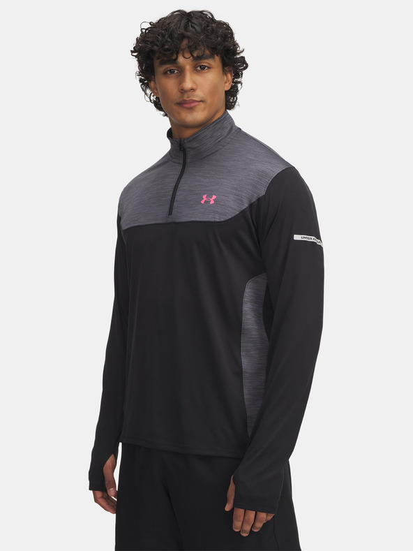 Under Armour Pánske tričko Under Armour UA Tech Utility 1/4 Zip-BLK