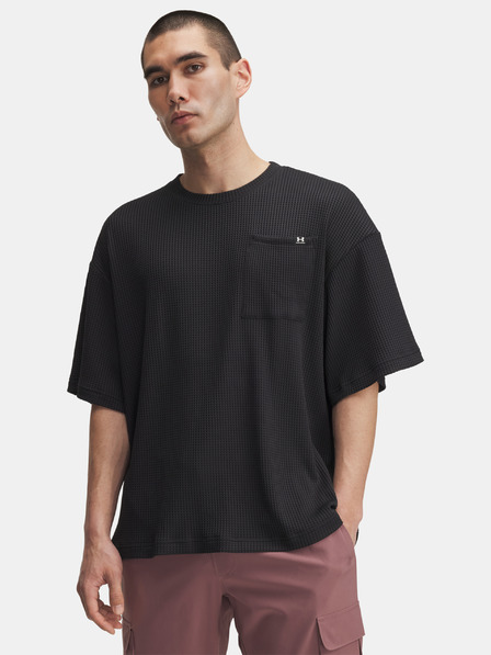 Under Armour Pánske tričko Under Armour UA Rival Waffle Crew-BLK
