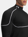 Under Armour Pánske tričko Under Armour Cold Weather Grid LS Mock-BLK
