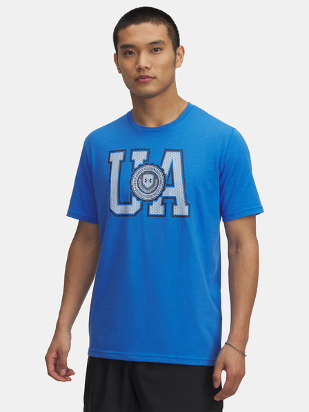 Under Armour Pánske tričko Under Armour UA COLLEGE CREST LOGO SS-BLU