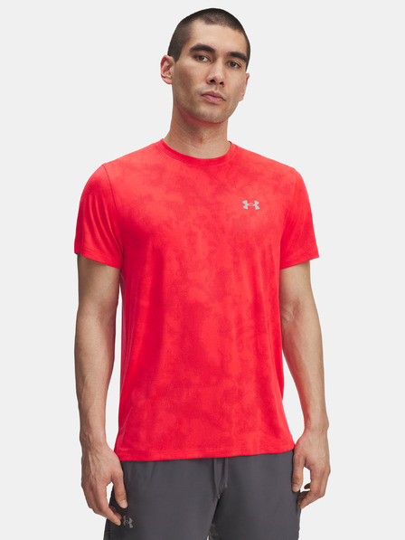 Under Armour Pánske tričko Under Armour UA Launch Camo SS-RED