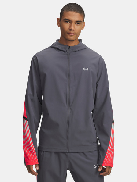 Under Armour Pánska bunda Under Armour UA Velociti Storm Hooded Jkt-GRY