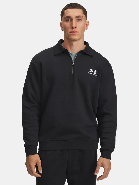 Under Armour Pánska bunda Under Armour UA Icon Flc Collar 1/4 Zip-BLK