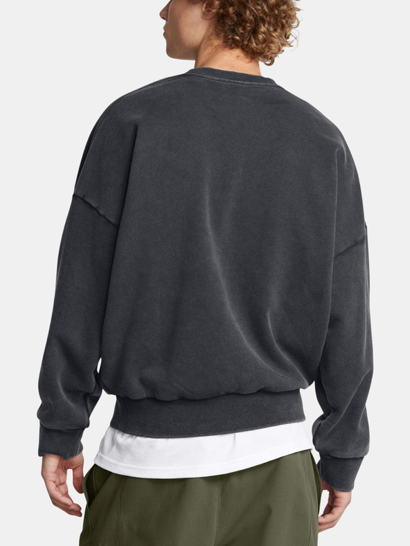 Under Armour Pánska mikina Under Armour UA Icon HWT Flc Wash OS Crew-BLK