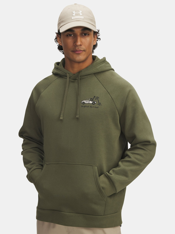 Under Armour Pánska mikina Under Armour UA Rival Fleece HBR Logo HD-GRN