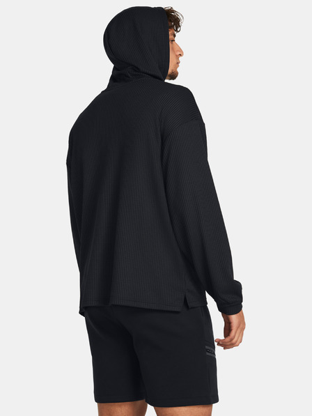 Under Armour Pánska mikina Under Armour UA Rival Waffle Hoodie-BLK