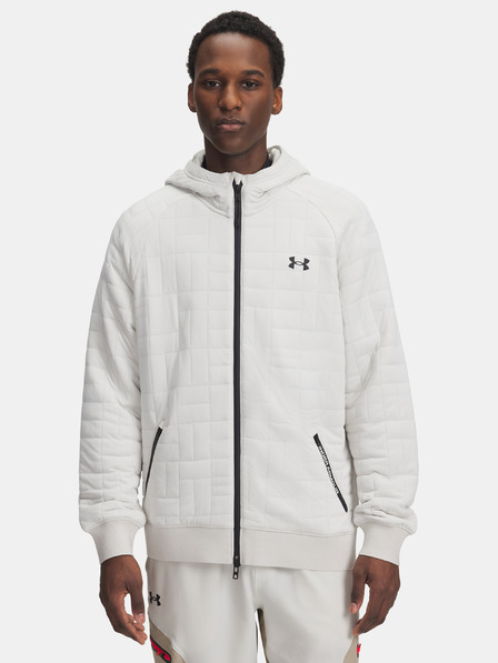 Under Armour Pánska mikina Under Armour UA Unstoppable Flc Txtr FZ-WHT