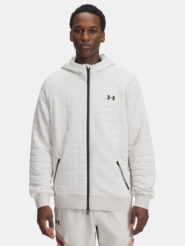 Under Armour Pánska mikina Under Armour UA Unstoppable Flc Txtr FZ-WHT
