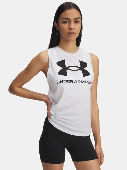 Under Armour Dámske tielko Under Armour UA Logo Tank-WHT