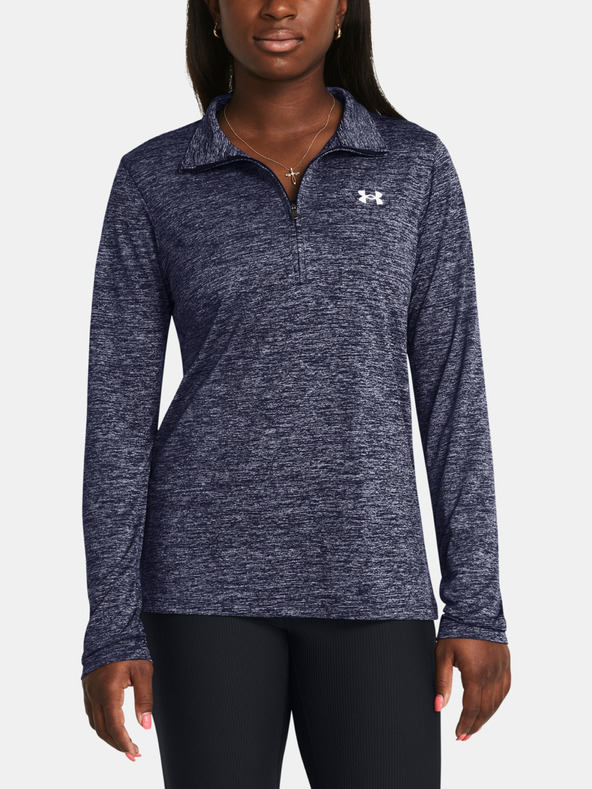 Under Armour Dámske tričko Under Armour Tech 1/2 Zip- Twist-BLU