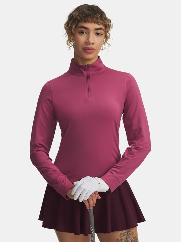Under Armour Dámske tričko Under Armour UA Drive 1/4 Zip-RED