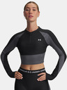 Under Armour Dámske tričko Under Armour UA HG Rib 1/4 Zip-BLK