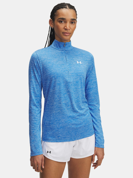Under Armour Dámske tričko Under Armour Tech 1/2 Zip- Twist-BLU