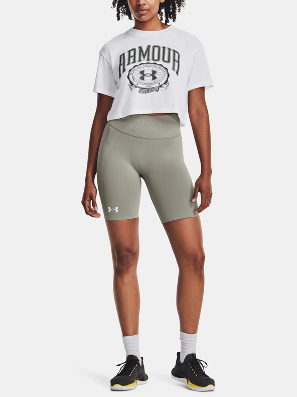 Under Armour Dámske tričko Under Armour UA COLLEGIATE CREST CROP SS