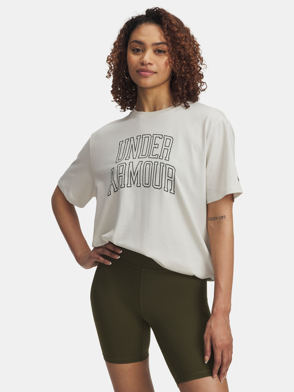 Under Armour Dámske tričko Under Armour Rival OS Campus Tee-WHT
