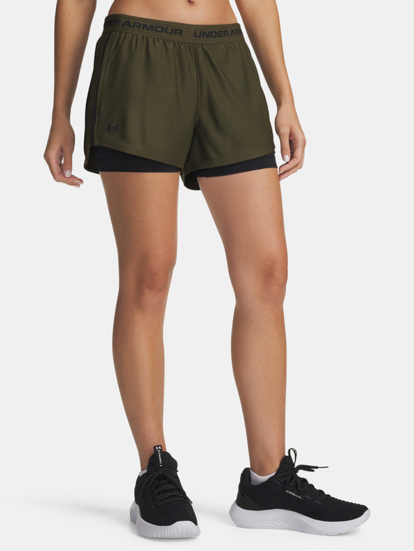 Under Armour Dámske kraťasy Under Armour Tech Play Up 2in1 Shorts-GRN