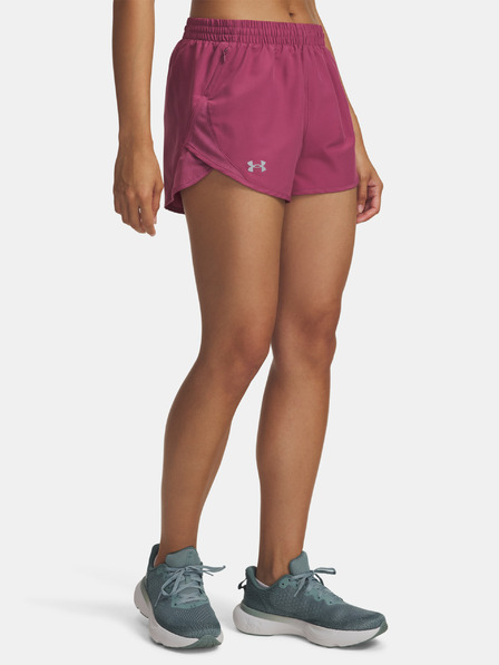Under Armour Dámske kraťasy Under Armour UA Fly By 3'' Shorts-RED