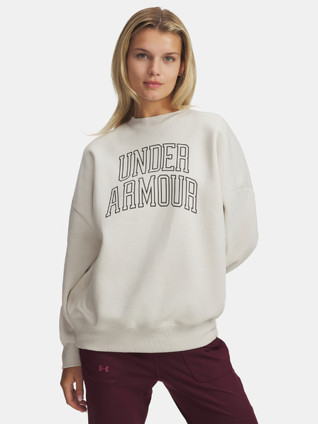 Under Armour Dámska mikina Under Armour Rival Flc OS Varsity Crew-WHT