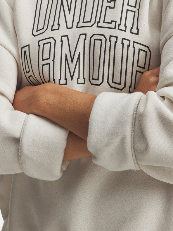 Under Armour Dámska mikina Under Armour Rival Flc OS Varsity Crew-WHT