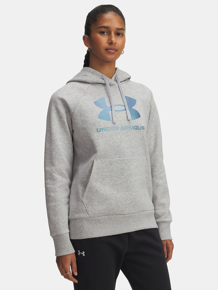 Under Armour Dámska mikina Under Armour UA Rival Flc Shimmer Hdy-GRY