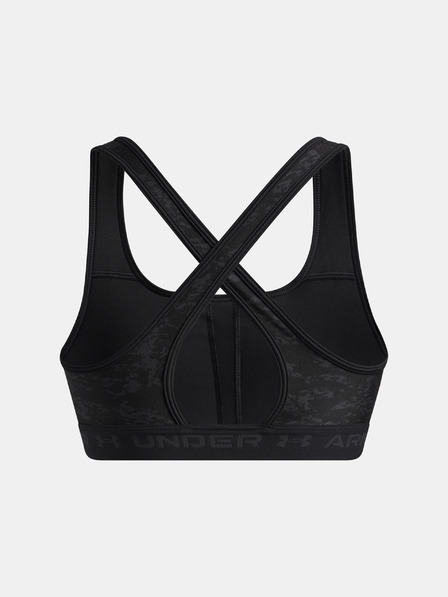 Under Armour Dámska podprsenka Under Armour Crossback Mid Print-BLK