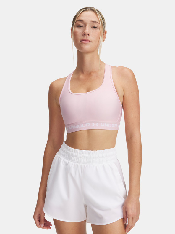 Under Armour Dámska podprsenka Under Armour Crossback Mid Bra-PNK