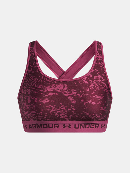 Under Armour Dámska podprsenka Under Armour Crossback Mid Print-RED
