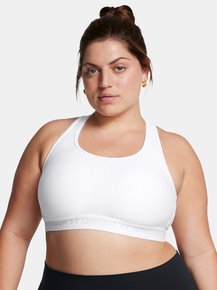 Under Armour Dámska podprsenka Under Armour UA Crossback Mid Bra&-WHT