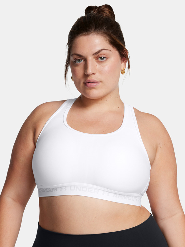 Under Armour Dámska podprsenka Under Armour UA Crossback Mid Bra&-WHT