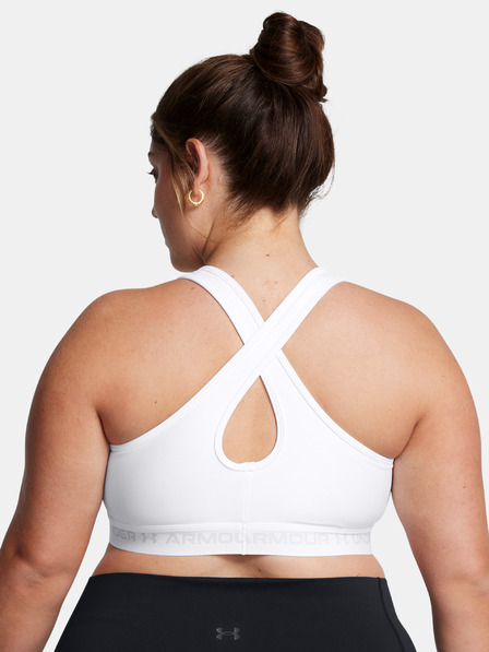 Under Armour Dámska podprsenka Under Armour UA Crossback Mid Bra&-WHT