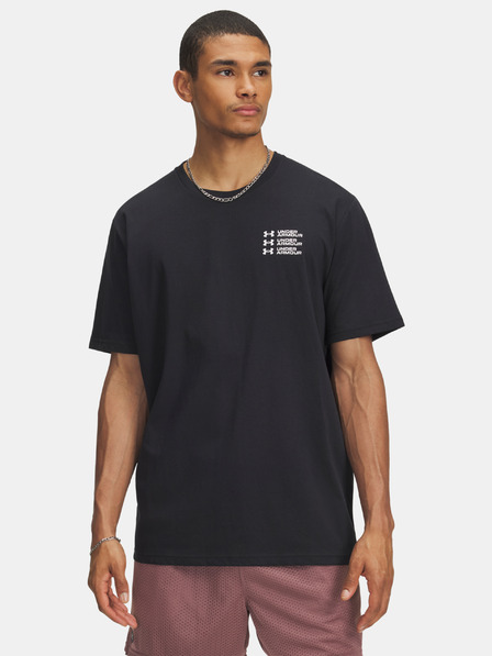Under Armour Pánske tričko Under Armour UA TRIPLE STACK LC LOGO SS-BLK