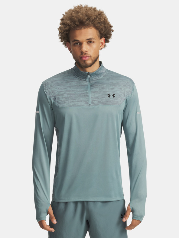 Under Armour Pánske tričko Under Armour UA Tech Utility 1/4 Zip-GRN