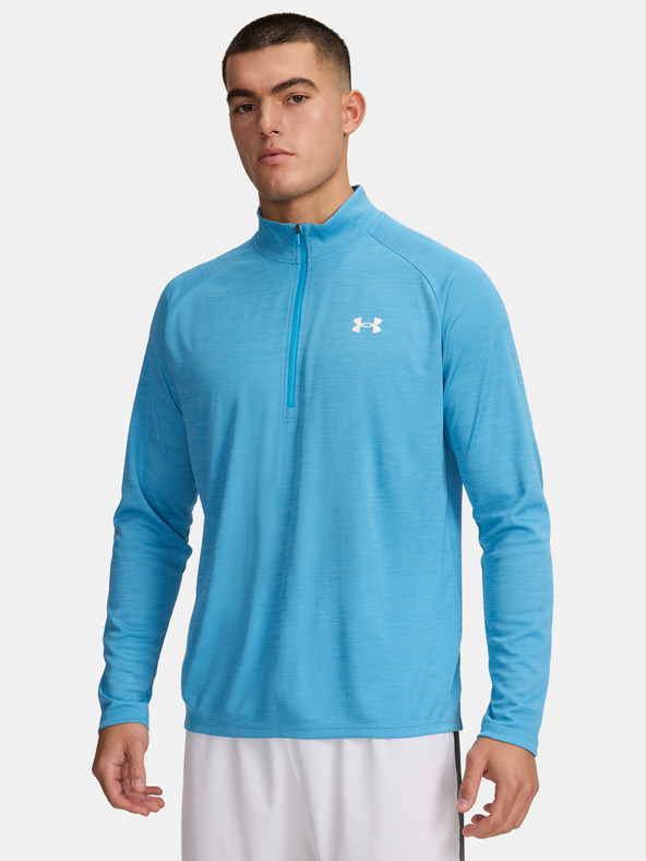 Under Armour Pánske tričko Under Armour UA Tech Textured 1/2 Zip-BLU