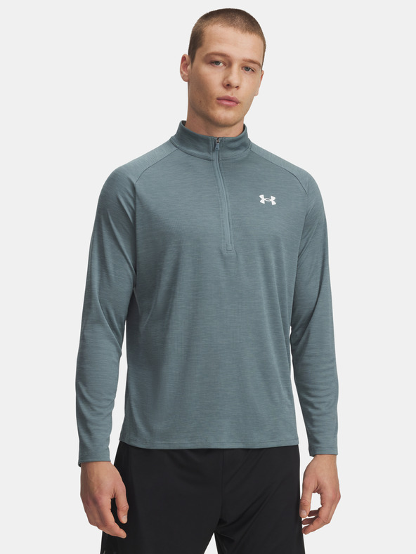 Under Armour Pánske tričko Under Armour UA Tech Textured 1/2 Zip-BLU