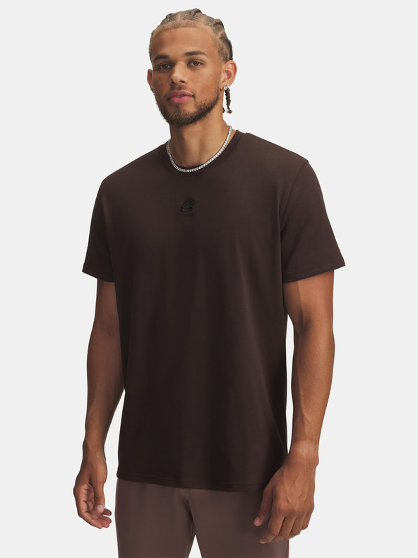 Under Armour Pánske tričko Under Armour Curry Hvyweight Logo Tee-BRN