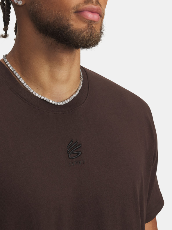 Under Armour Pánske tričko Under Armour Curry Hvyweight Logo Tee-BRN