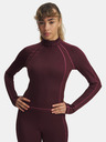 Under Armour Dámske tričko Under Armour UA ColdGear Textured 1/2 Zip-RED