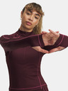 Under Armour Dámske tričko Under Armour UA ColdGear Textured 1/2 Zip-RED