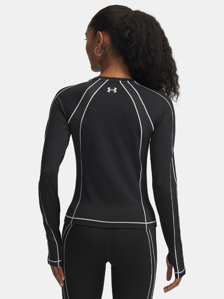 Under Armour Dámske tričko Under Armour UA ColdGear Textured Crew-BLK