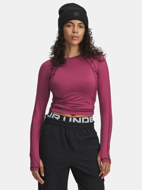 Under Armour Dámske tričko Under Armour UA ColdGear Textured Crew-RED